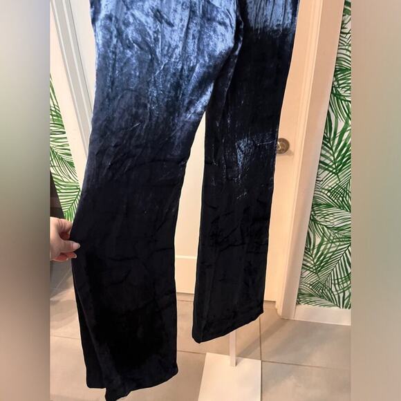 A.L.C Blue Ashbury Crushed Velvet Pants size 10 - Picture 4 of 11